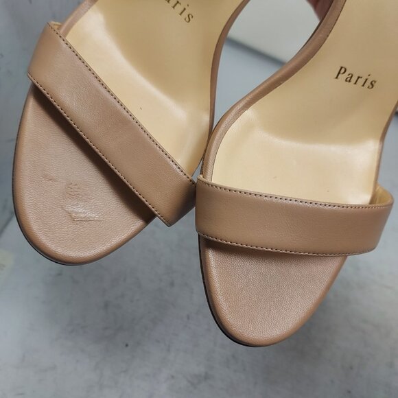 Christian Louboutin Loubigirl Nude Ankle Strap Heel Sandal - Picture 10 of 12